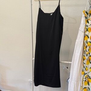 J. Crew Classic Black Midi Dress